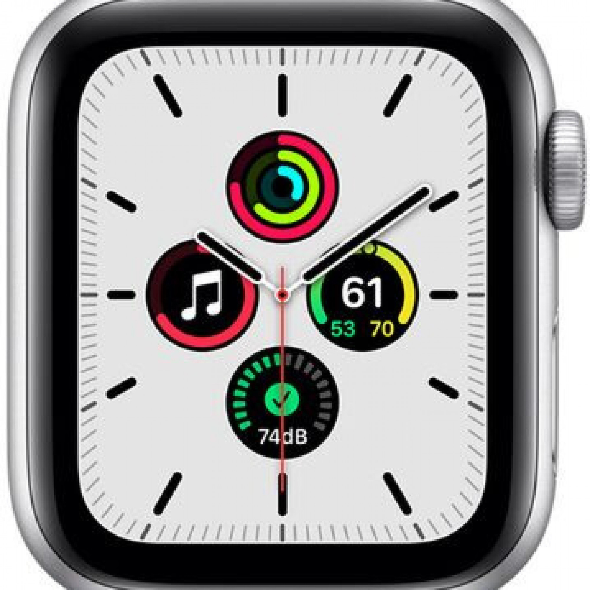 Apple Watch SE GPS 40mm Silver Aluminium Case with Abyss Blue Sport Band (MKNY3)